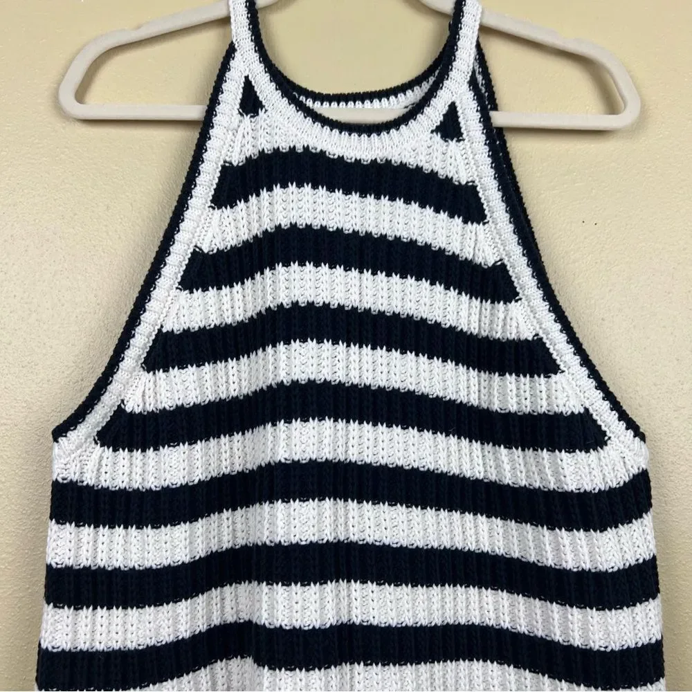 NWT A new day Top Knit Tank Sweater Black White Size XXL - Picture 2 of 7